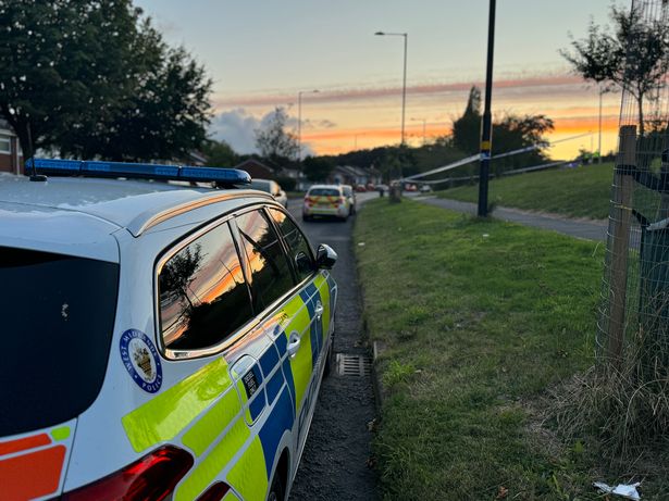Police at the scene in Clapgate Lane