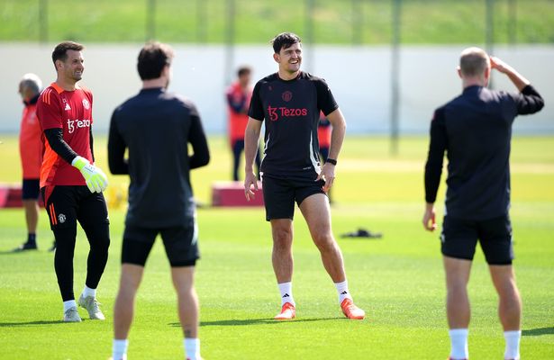 Man Utd players training