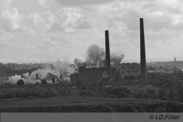 Agecroft Power Station reduced to rubble in seconds. May 8, 1994