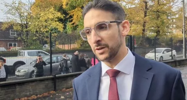 Yoni Finlay, 39, who was injured during the Heaton Park synagogue attack. Speaking outside the synagogue following a visit from King Charles