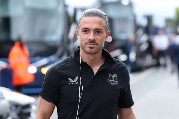 Jack Grealish of Everton arrives prior to the Premier League match between Leeds United and Everton at Elland Road