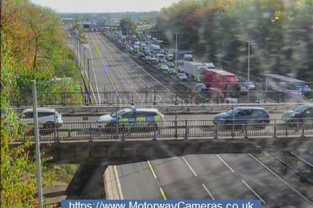 A stretch of the M6 was closed following the crash