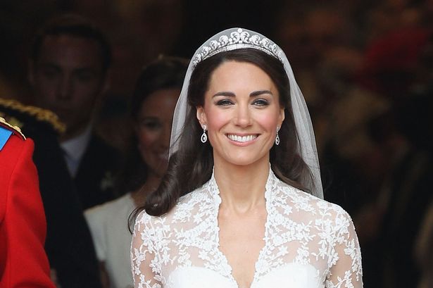 HRH Catherine, Duchess of Cambridge exits following her marriage to HRH Prince William, Duke of Cambridge at Westminster Abbey on April 29, 2011 in London, England. 