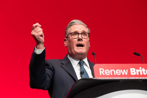 Pictures from Daily Mirror staff Andy Stenning  at the Labour Conference. Keir Starmer makes his conference speech