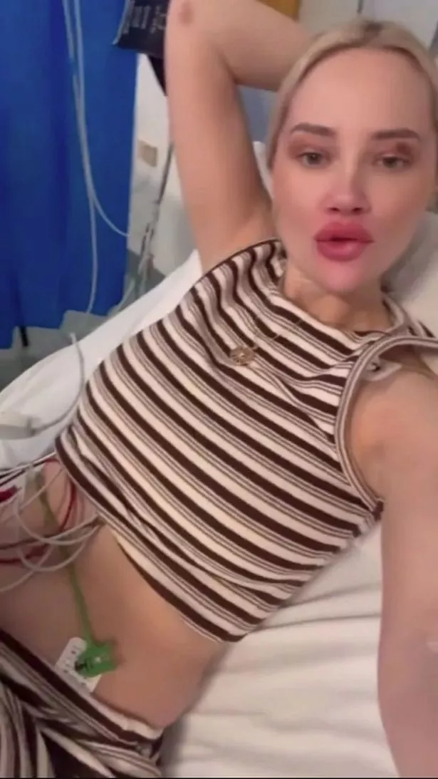 The 33-year-old woman had been suffering stomach pains