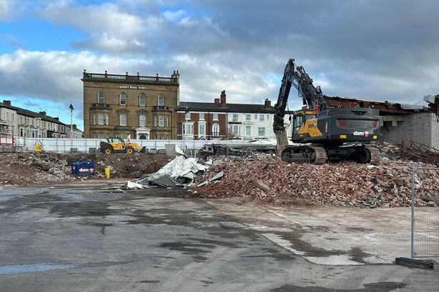 Marine Lake Events Centre demolition site during the start of demolition works