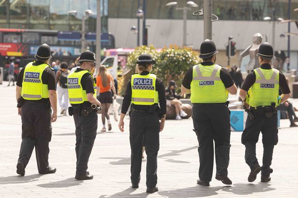 Police in Birmingham city centre 