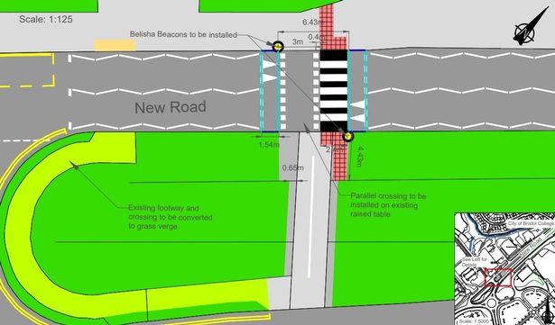 The former plans for the New Road crossing