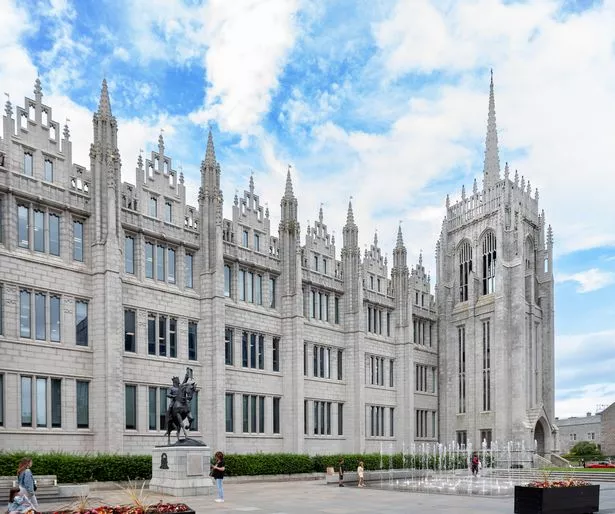 Part of the exterior of Marischal College in Aberdeen
