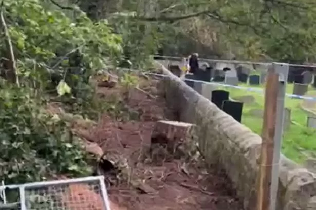 The site where builders uncovered the bag of suspected human bones