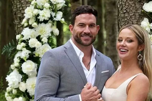 Jessika Power is pictured with Mick Gould, her groom on MAFS Australia