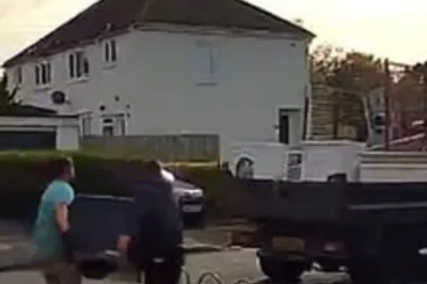 The two men left the property with the tumble dryer