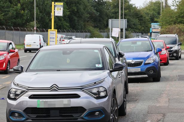 Cars parked on the pavement on Hale Road