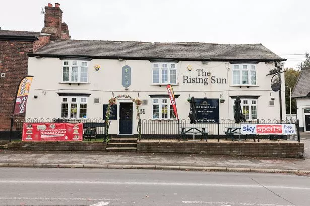 The Rising Sun pub on Stockport Road East