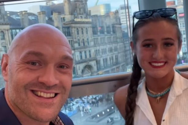 Tyson Fury with daughter Venezuela 