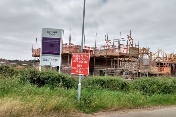 Work on the construction of new homes at Vinegar Hill 