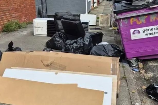 The rubbish dumped in Breeze Hill