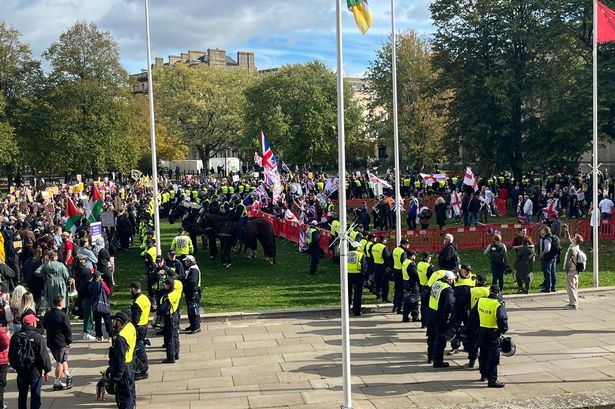 Protesters on College Green