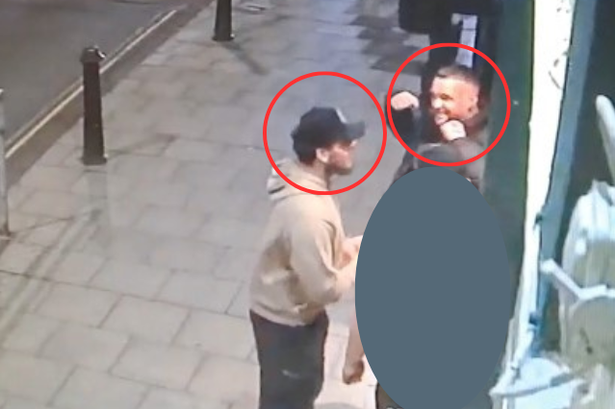 Police have released a CCTV image of two men they believe can help with enquiries.
The incident happened at around 3.50am on Sunday, October 5, outside the Istanbul Restaurant on Worcester Road, where a man, aged in his 20s, was assault by a group of four to five men. 
The man suffered serious injuries and was taken to hospital, where he remains in a stable condition.