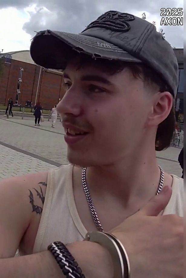 Charlie Wilson, 17, being arrested by a police officer after busking in Bury, Greater Manchester. // Police bodycam footage shows the moment a police officer handcuffs a Britains Got Talent hopeful for busking in a town centre. Student Charlie Wilson, 17, was arrested by a police officer after busking in Bury, Greater Manchester. Police bodycam footage from August 24 shows a Greater Manchester Police officer approaching the teenager, who is singing Dani and Lizzys Dancing in the Sky. The officer, who identifies himself later as PC Holland, turns on his bodycam before saying: Theres a PSPO in, means that you cant use amplifiers.  