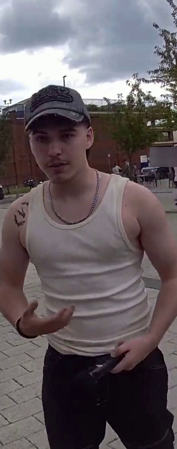 Charlie Wilson, 17, being arrested by a police officer after busking in Bury, Greater Manchester. // Police bodycam footage shows the moment a police officer handcuffs a Britains Got Talent hopeful for busking in a town centre. Student Charlie Wilson, 17, was arrested by a police officer after busking in Bury, Greater Manchester. Police bodycam footage from August 24 shows a Greater Manchester Police officer approaching the teenager, who is singing Dani and Lizzys Dancing in the Sky. The officer, who identifies himself later as PC Holland, turns on his bodycam before saying: Theres a PSPO in, means that you cant use amplifiers.  