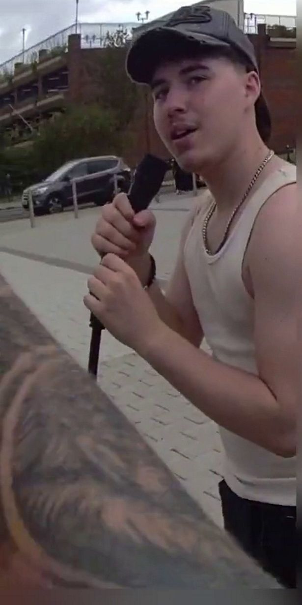 Charlie Wilson, 17, being arrested by a police officer after busking in Bury, Greater Manchester. // Police bodycam footage shows the moment a police officer handcuffs a Britains Got Talent hopeful for busking in a town centre. Student Charlie Wilson, 17, was arrested by a police officer after busking in Bury, Greater Manchester. Police bodycam footage from August 24 shows a Greater Manchester Police officer approaching the teenager, who is singing Dani and Lizzys Dancing in the Sky. The officer, who identifies himself later as PC Holland, turns on his bodycam before saying: Theres a PSPO in, means that you cant use amplifiers.  