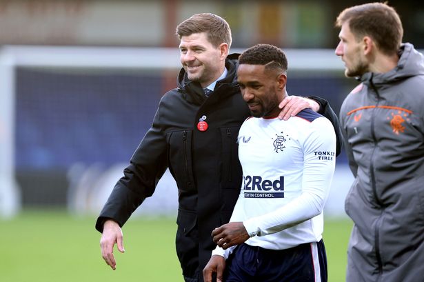 Jermain Defoe with Steven Gerrard at Rangers