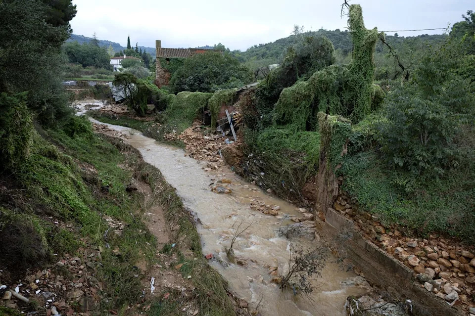 Flash flooding in Godall, south of Barcelona (AFP via Getty Images)