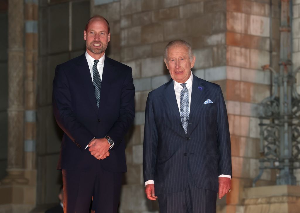 King Charles and Prince William pose together