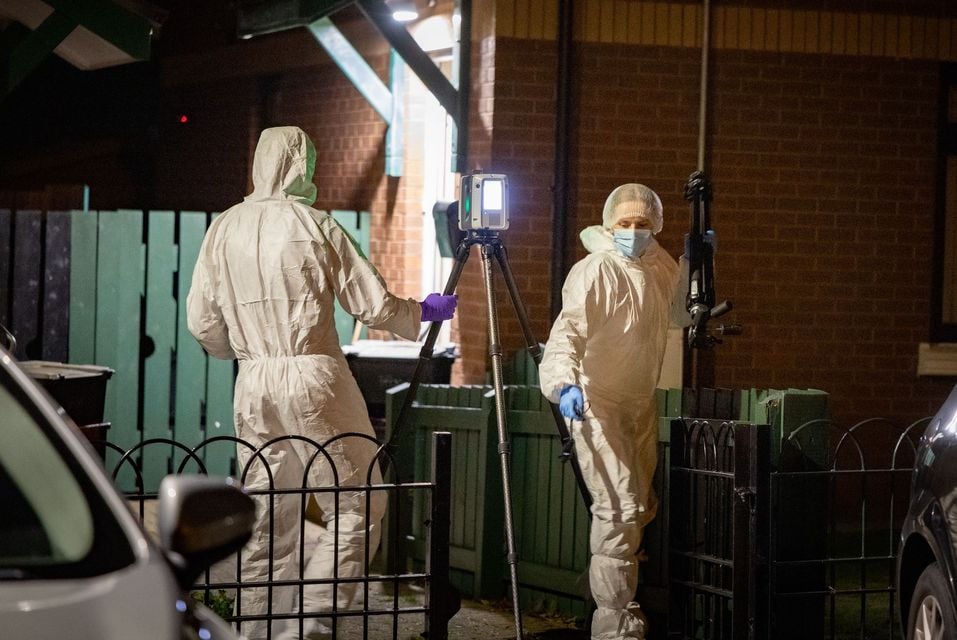 Police at the scene of a suspicious death in Newtownabbey (Photo by Kevin Scott)