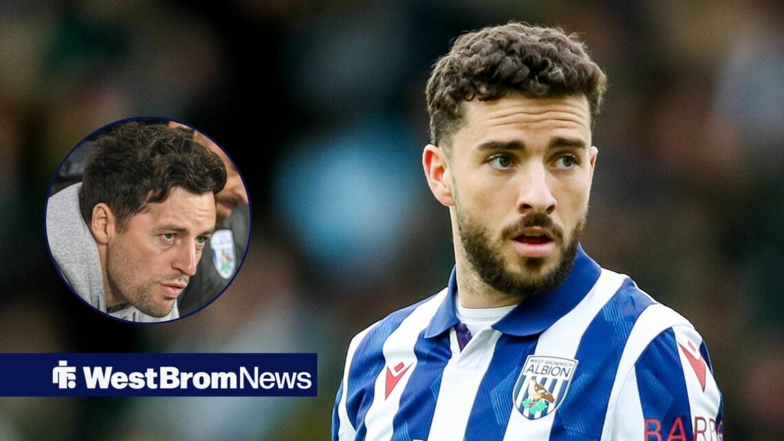 West Brom winger Mikey Johnston with Ryan Mason inset