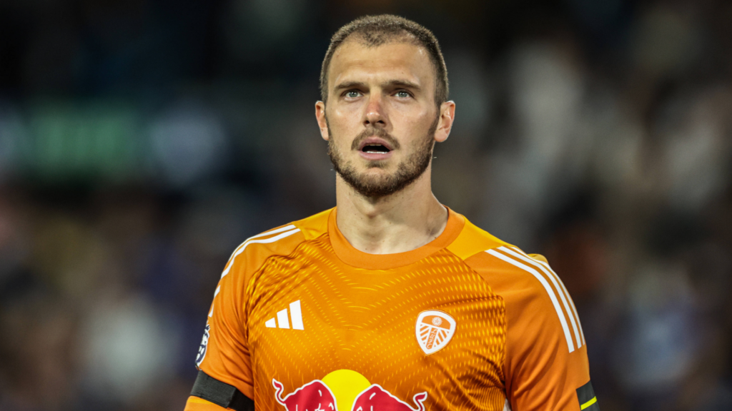 Lucas Perri playing for Leeds