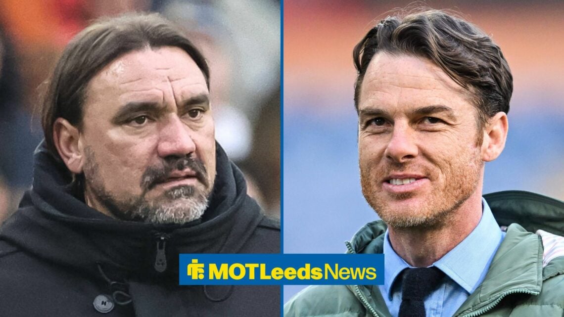 Leeds United manager Daniel Farke with Burnley manager Scott Parker