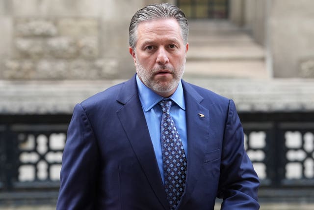 Zak Brown, CEO of McLaren Racing, arrives at the Rolls Building earlier this week (Lucy North/PA)