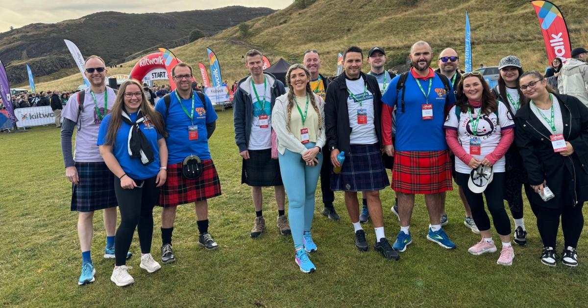 Tesco team members take part in Edinburgh KiltWalk