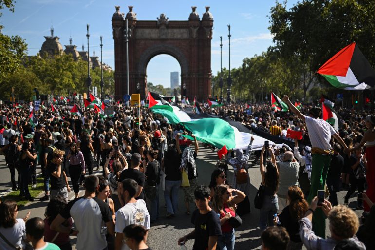 ISRAEL-PALESTINIANS/SPAIN-PROTEST