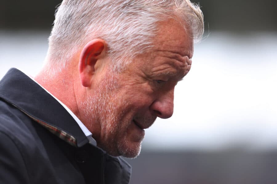 SUFC - Sheffield United manager Chris Wilder reacts after Harrison Burrows misses from the penalty spot