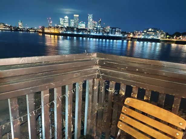 A glorious beer garden and terrace offers spectacular views of the Thames