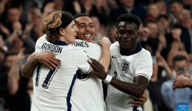friendly football match between England and Wales-Xinhua