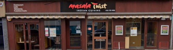 The Masala Twist Indian Cuisine restaurant exterior.