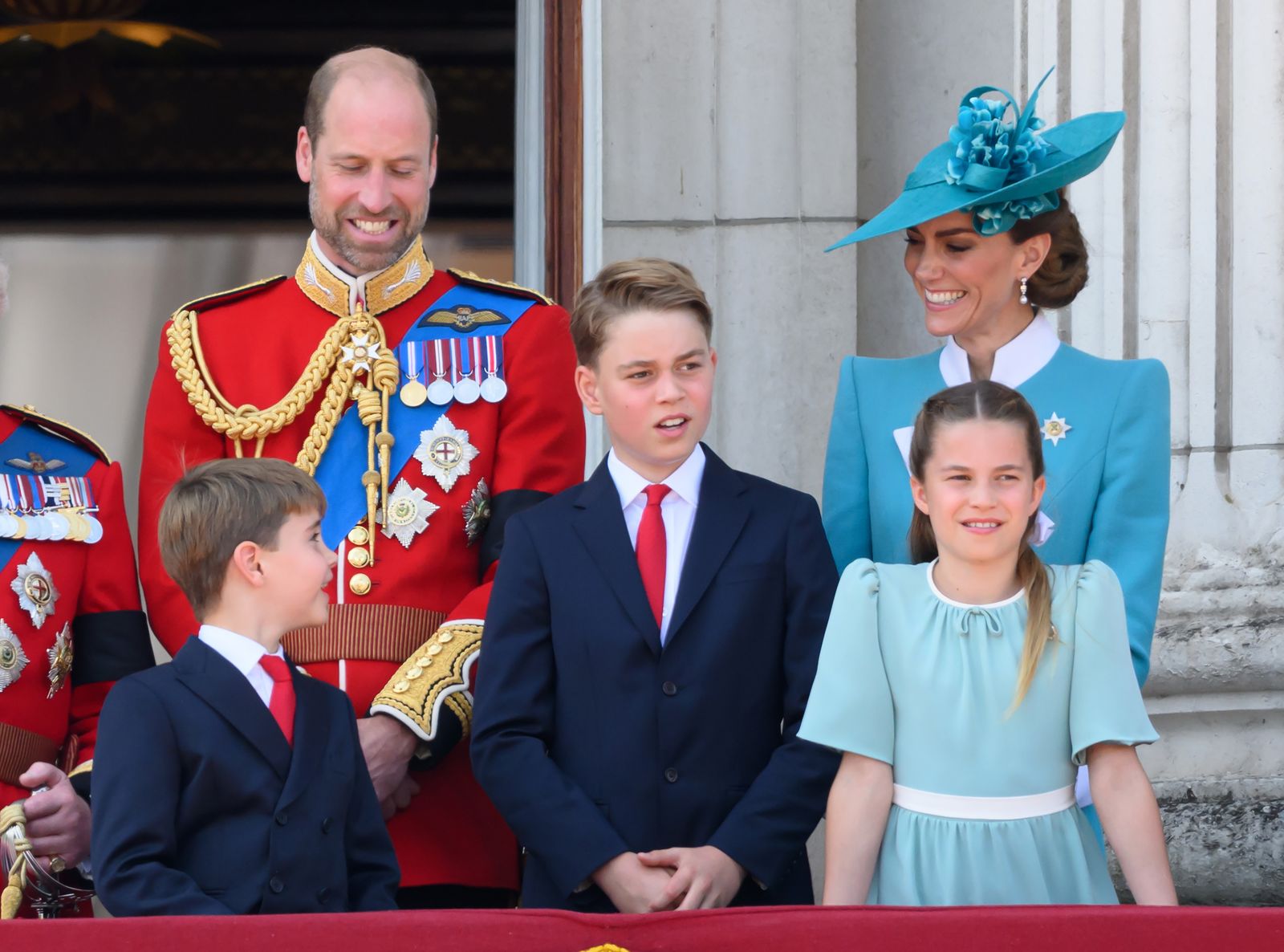 Prince Louis of Wales Prince William Prince of Wales Prince George of Wales Catherine Princess of Wales and Princess...