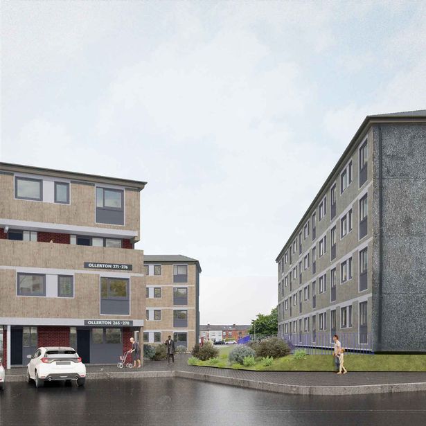 CGI of the vision for Lower Falinge, created by campaigners and social architects Unit 38
