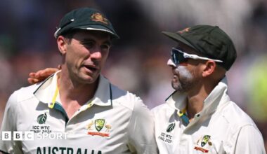 Australia captain Pat Cummins and spinner Nathan Lyon