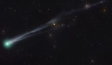 Two greenish comets are streaking across the night sky this month