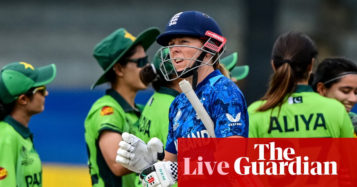 England v Pakistan: Women’s Cricket World Cup – live | Women's Cricket World Cup