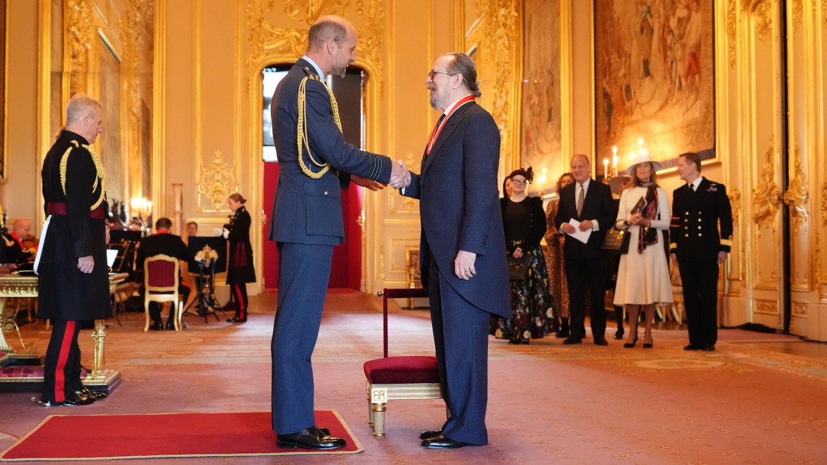 Arise, Sir Gary — but have a good wash, says Prince William