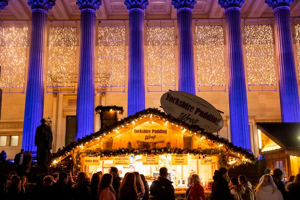 Liverpool Christmas Market at St George's Hall