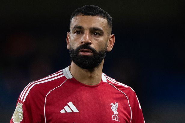 Mohamed Salah looks on