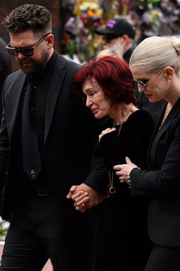 Sharon was visibly distraught at Ozzy's funeral