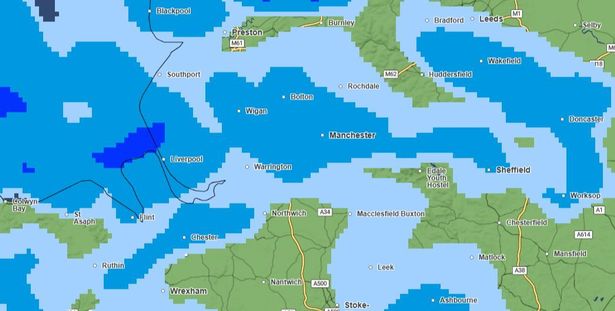Rain, heavy in places, expected across Greater Manchester in the early hours of Sunday morning